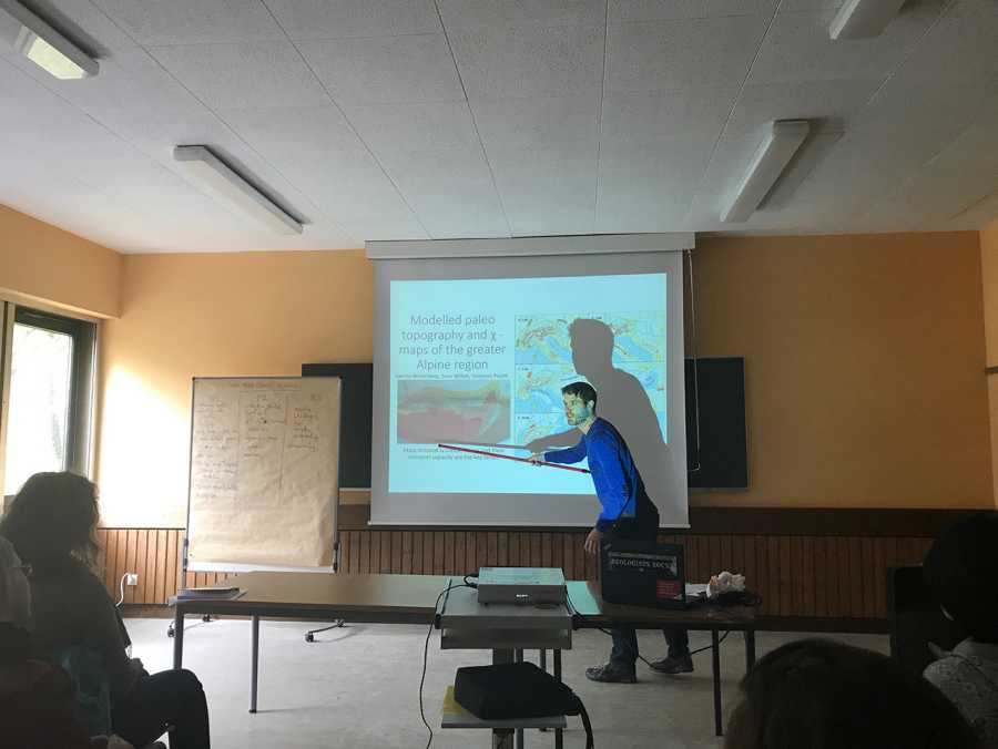 Sascha gives presentation